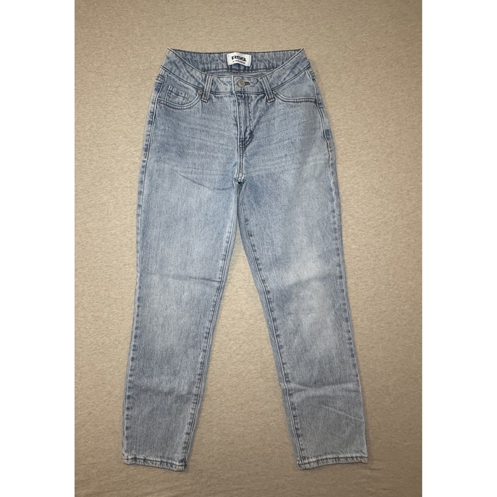 RSQ light wash jeans. mid rise straight ankle. size 24